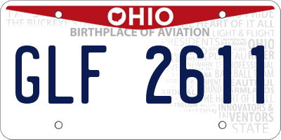 OH license plate GLF2611