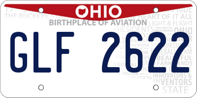 OH license plate GLF2622