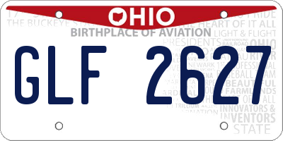 OH license plate GLF2627