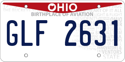 OH license plate GLF2631