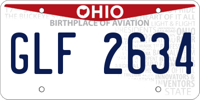 OH license plate GLF2634