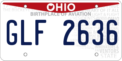 OH license plate GLF2636