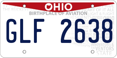 OH license plate GLF2638