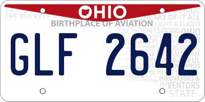 OH license plate GLF2642