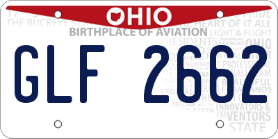 OH license plate GLF2662