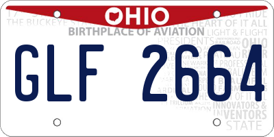 OH license plate GLF2664