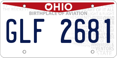 OH license plate GLF2681