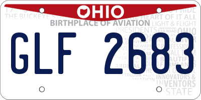 OH license plate GLF2683