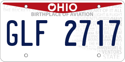 OH license plate GLF2717