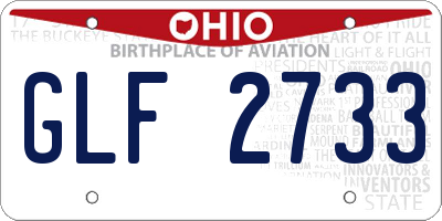 OH license plate GLF2733