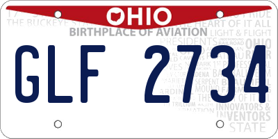OH license plate GLF2734