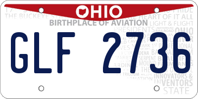 OH license plate GLF2736