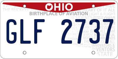 OH license plate GLF2737