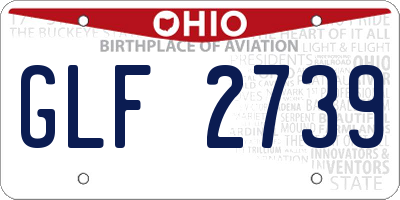 OH license plate GLF2739
