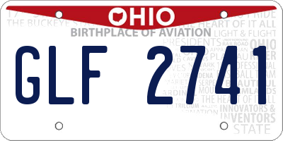 OH license plate GLF2741