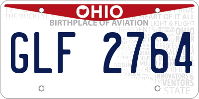 OH license plate GLF2764