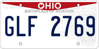 OH license plate GLF2769