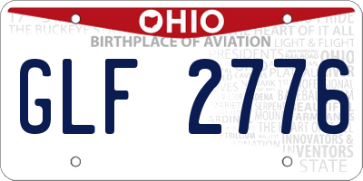 OH license plate GLF2776