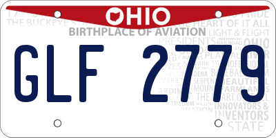 OH license plate GLF2779