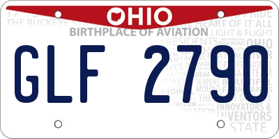 OH license plate GLF2790