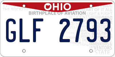 OH license plate GLF2793