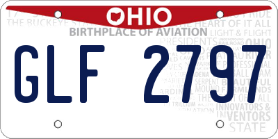 OH license plate GLF2797