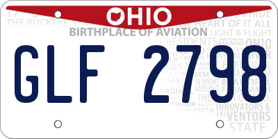 OH license plate GLF2798