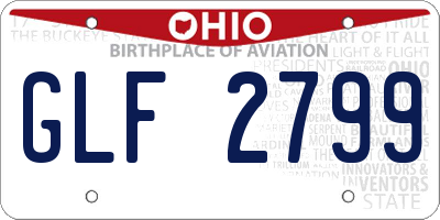 OH license plate GLF2799