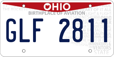 OH license plate GLF2811