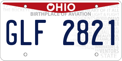 OH license plate GLF2821