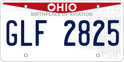 OH license plate GLF2825