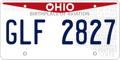 OH license plate GLF2827