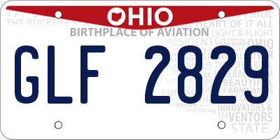 OH license plate GLF2829