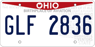 OH license plate GLF2836
