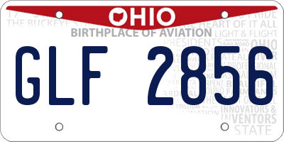 OH license plate GLF2856