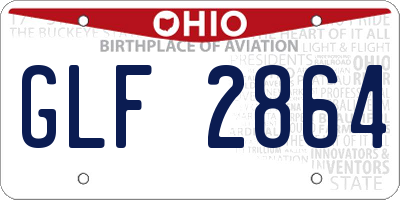 OH license plate GLF2864