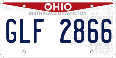 OH license plate GLF2866