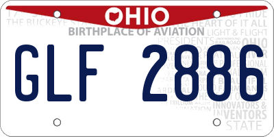 OH license plate GLF2886