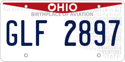OH license plate GLF2897