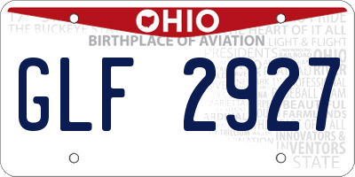 OH license plate GLF2927