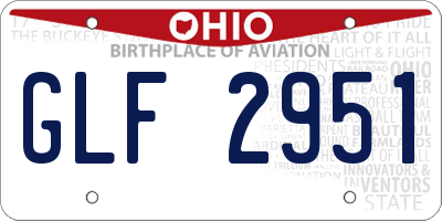 OH license plate GLF2951