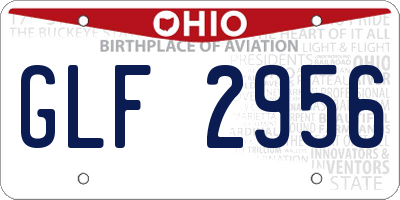 OH license plate GLF2956