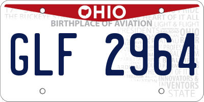 OH license plate GLF2964