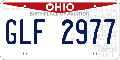 OH license plate GLF2977