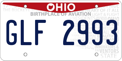 OH license plate GLF2993