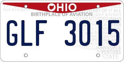 OH license plate GLF3015