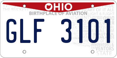 OH license plate GLF3101