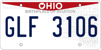 OH license plate GLF3106