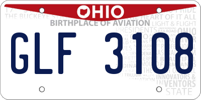 OH license plate GLF3108