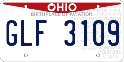 OH license plate GLF3109